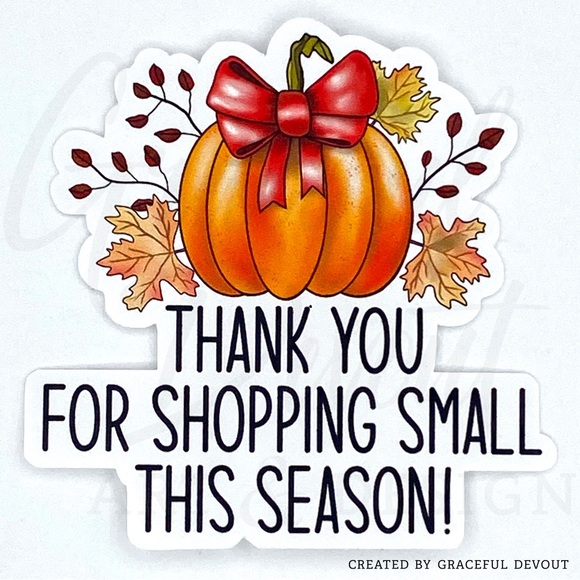 Thank You For Shopping Small This Season!- 2" (inches) (96ct.) [GD91-96] - Picture 1 of 3